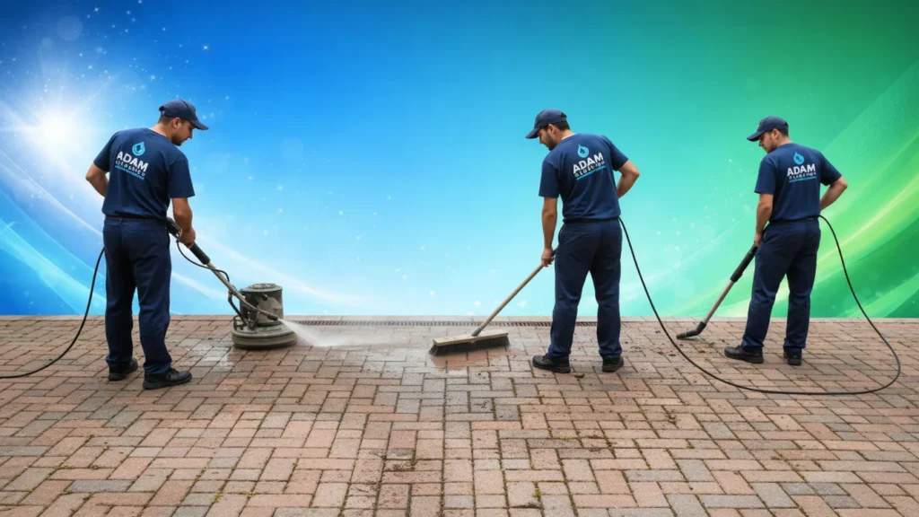 تنظيف انترلوك في العين