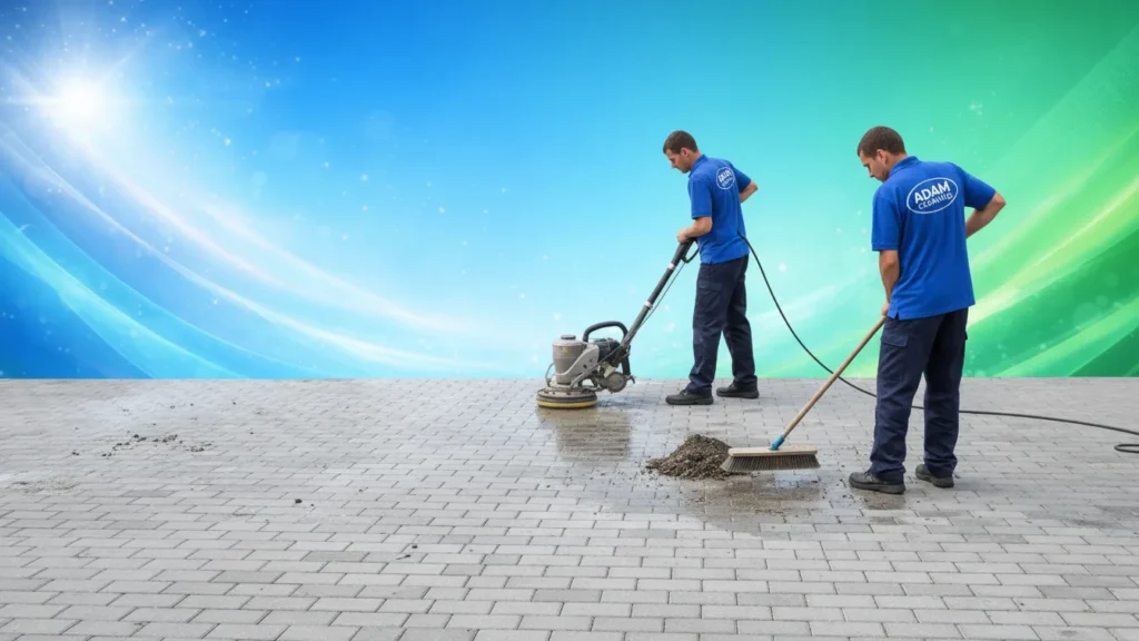 تنظيف انترلوك في العين