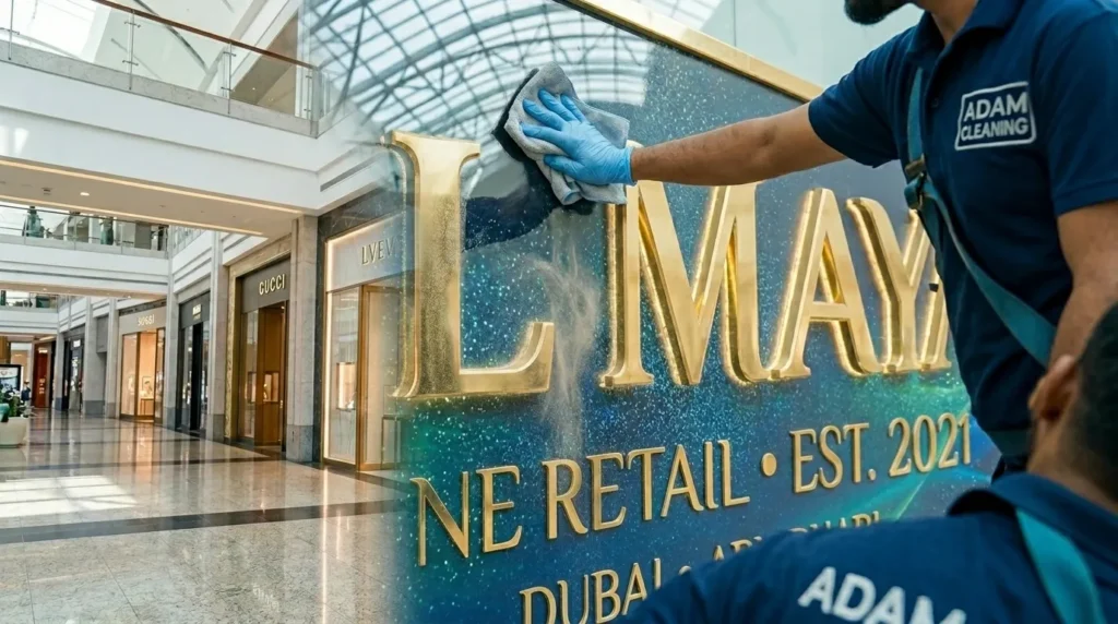 تنظيف اللوحات الإعلانية في العين