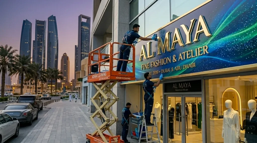تنظيف اللوحات الإعلانية