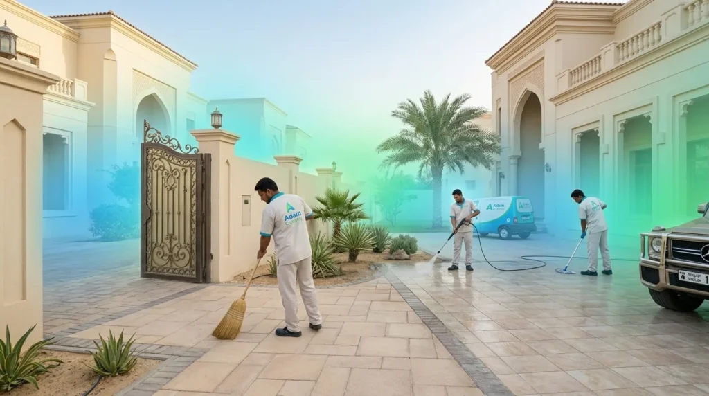 تنظيف حوش في أبوظبي