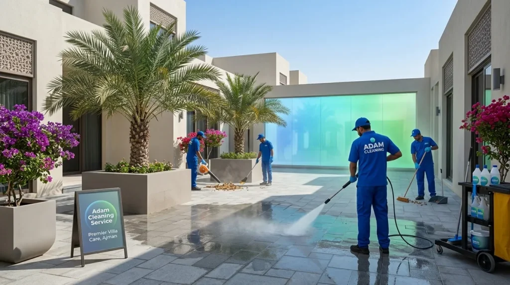 تنظيف حوش في أم القيوين