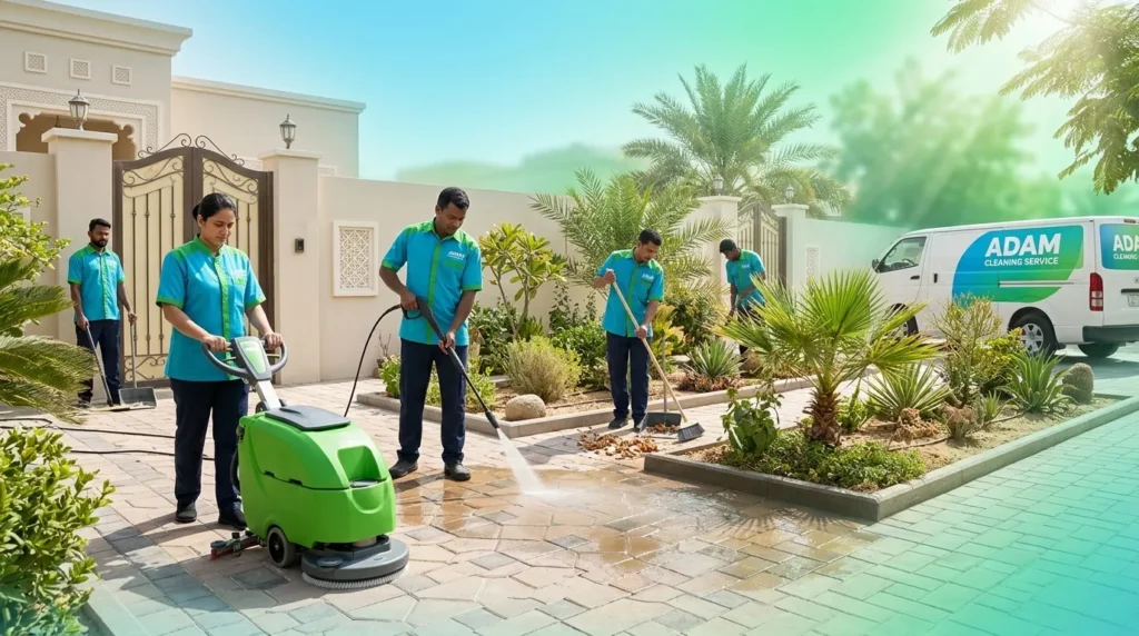 تنظيف حوش في العين