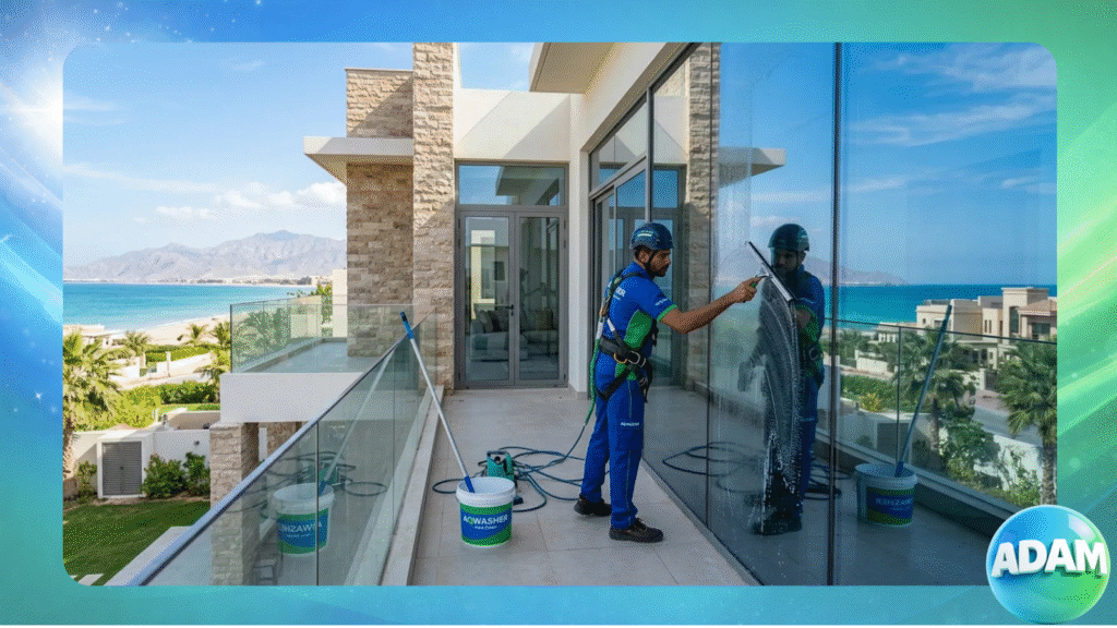 Exterior Glass Cleaning in Abu Dhabi