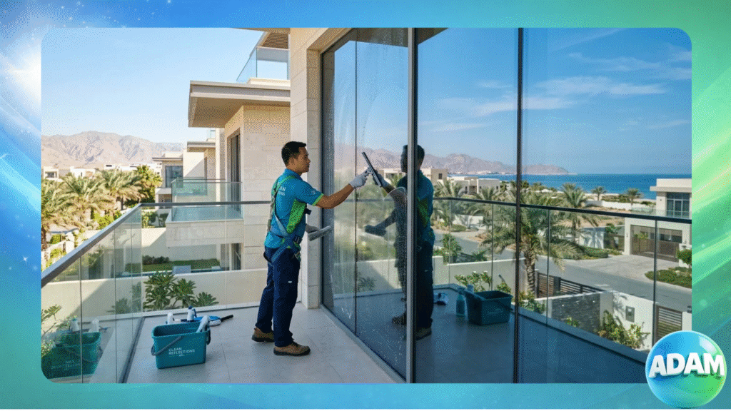 Exterior Glass Cleaning in Abu Dhabi