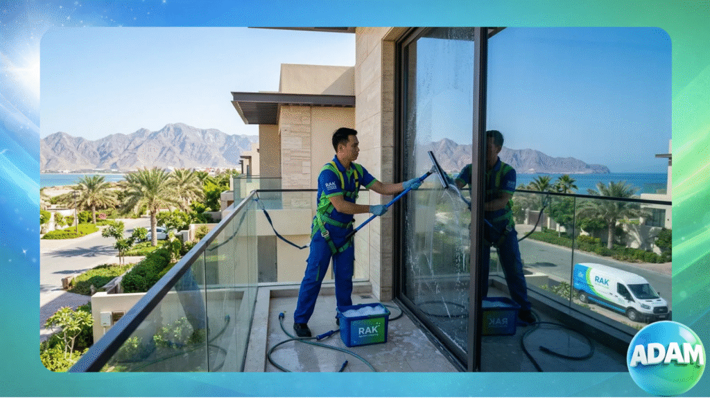 Exterior Glass Cleaning in Abu Dhabi