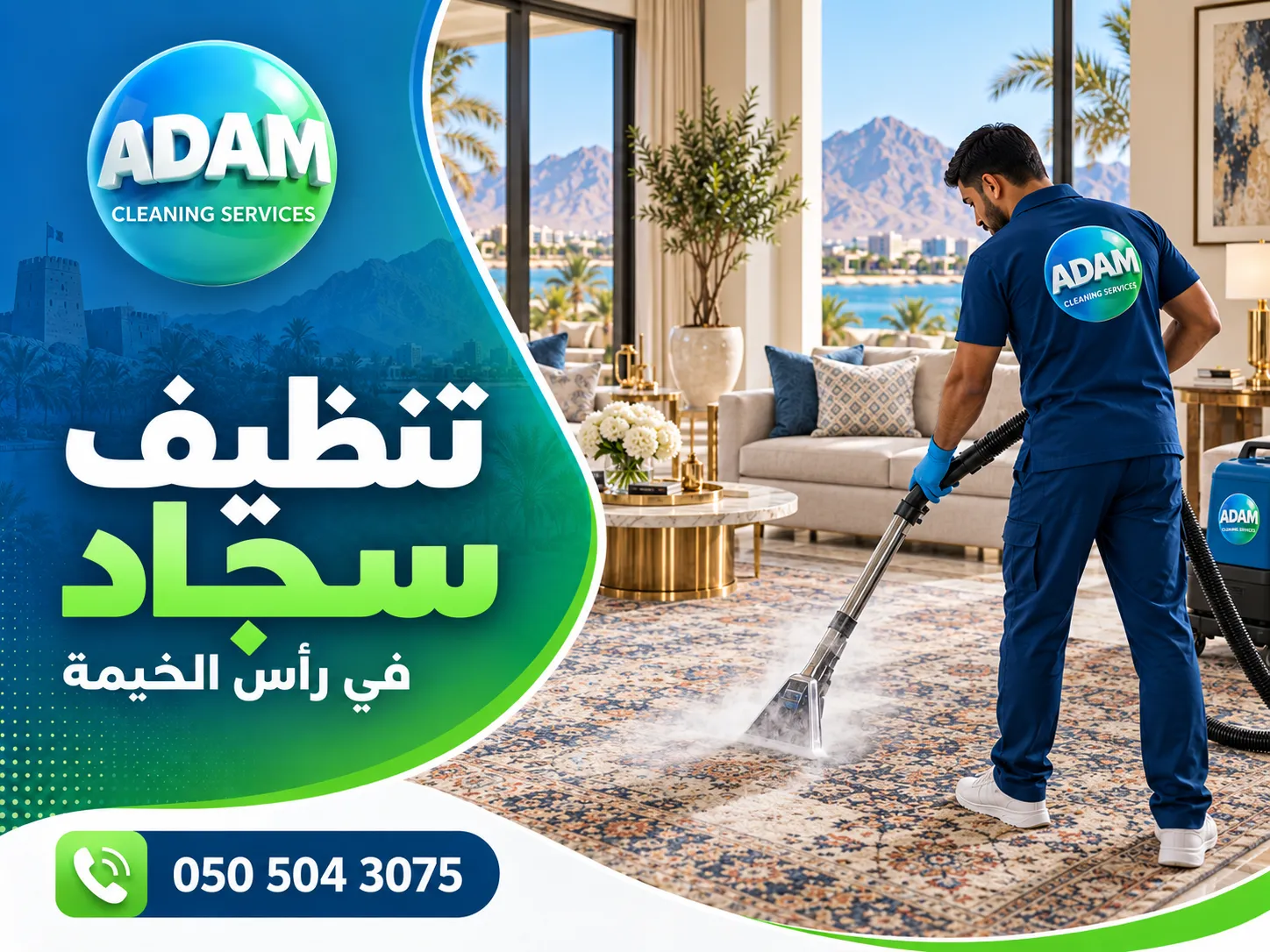 شركة تنظيف سجاد في رأس الخيمة تنظف السجاد داخل منزل