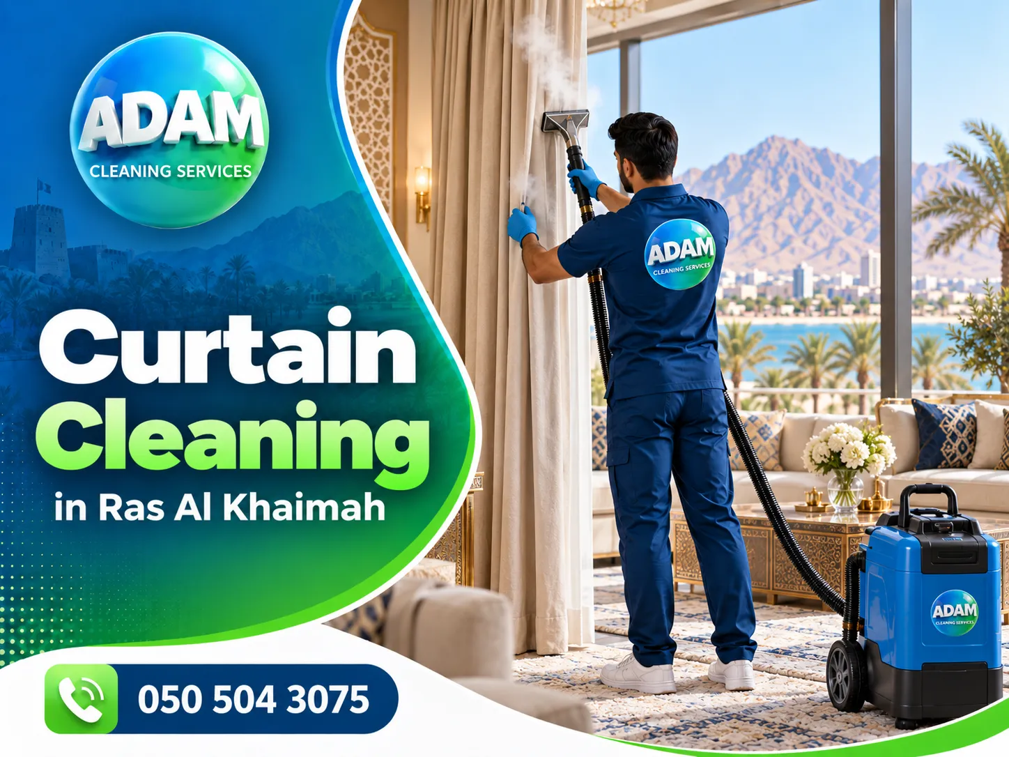 Equipment used for Curtain Cleaning in Ras Al Khaimah