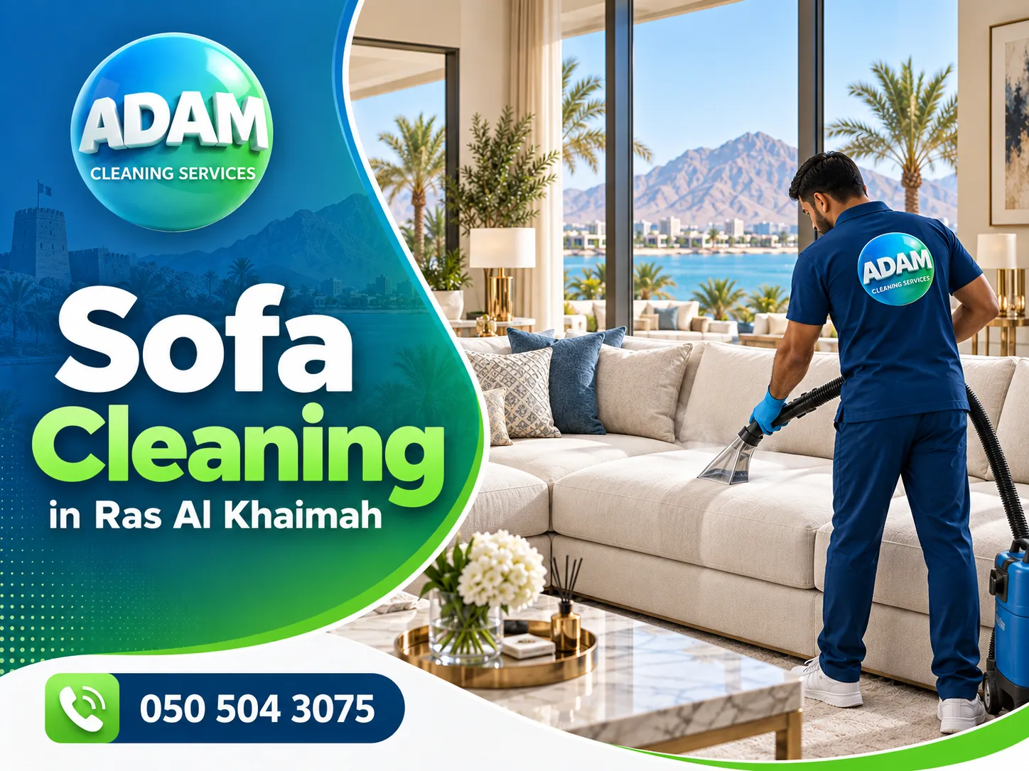 Deep Sofa Cleaning in Ras Al Khaimah for Fabric Sofas and Majlis