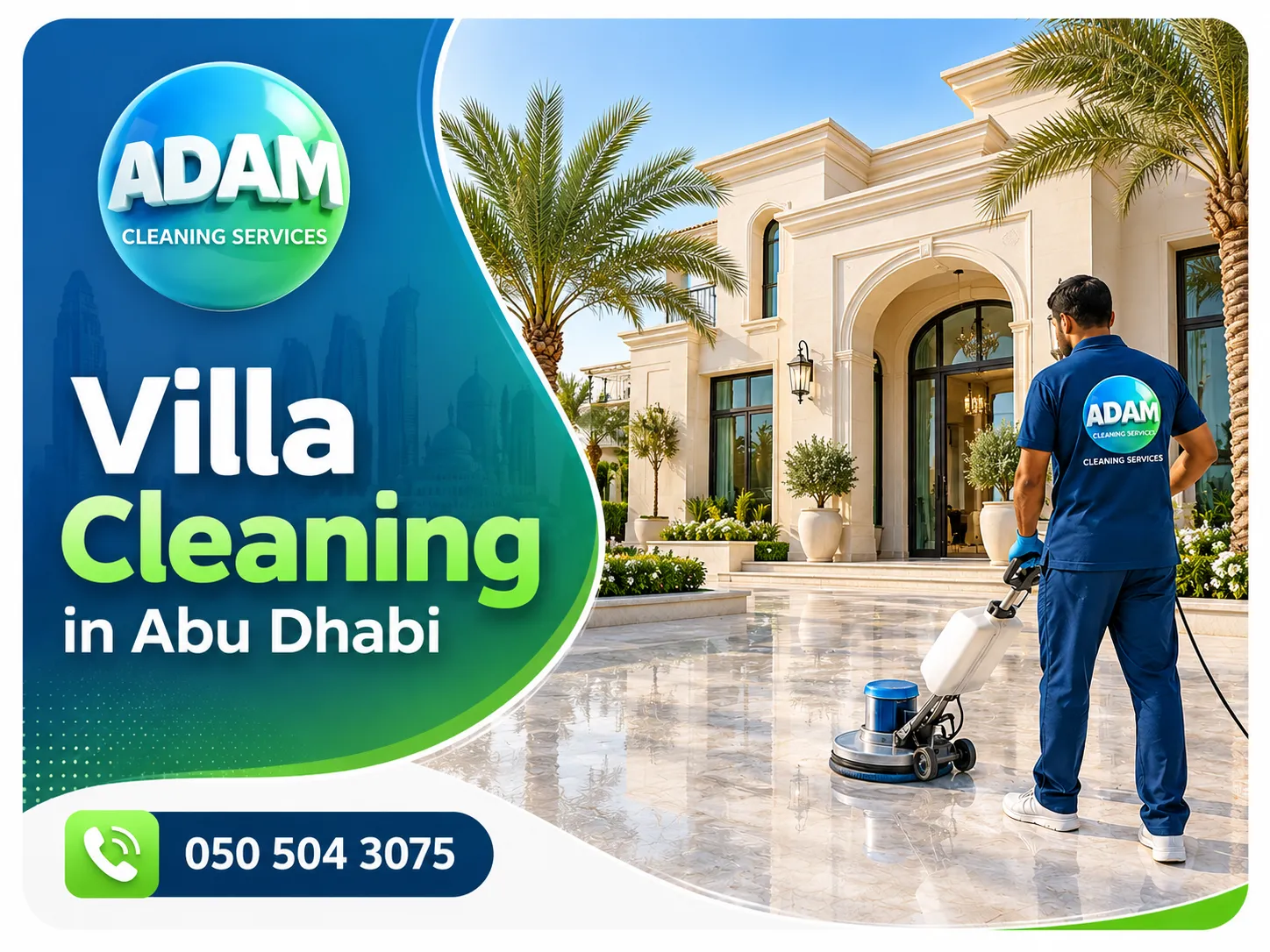 Professional Villa Cleaning in Abu Dhabi by Adam Cleaning Services