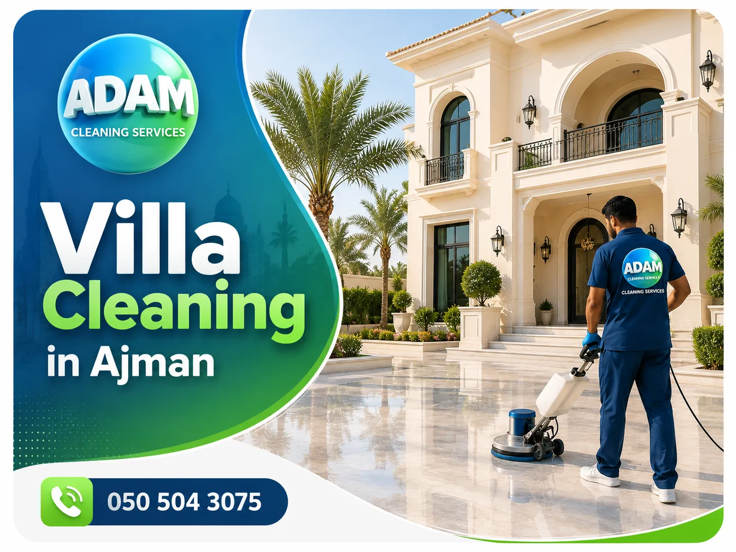 Deep Villa Cleaning in Ajman by Adam Cleaning Services