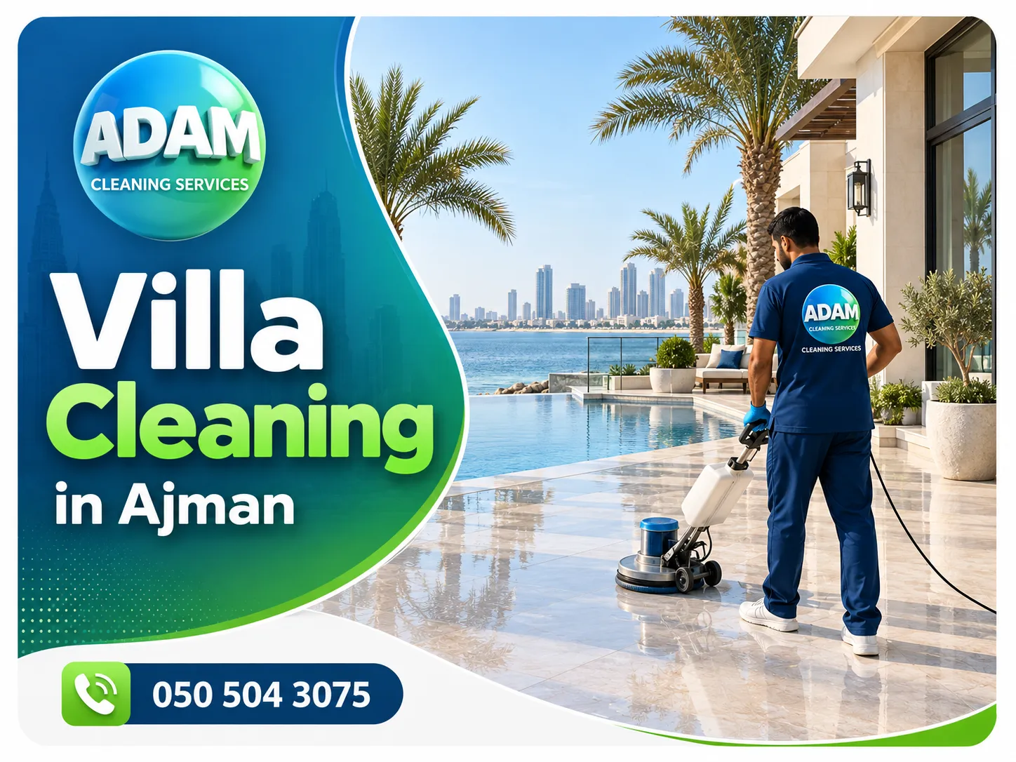 Villa Cleaning in Ajman prices and service packages by Adam Cleaning Services
