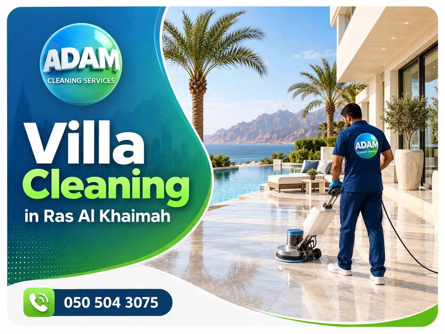 Villa Cleaning in Ras Al Khaimah team carrying out complete residential cleaning