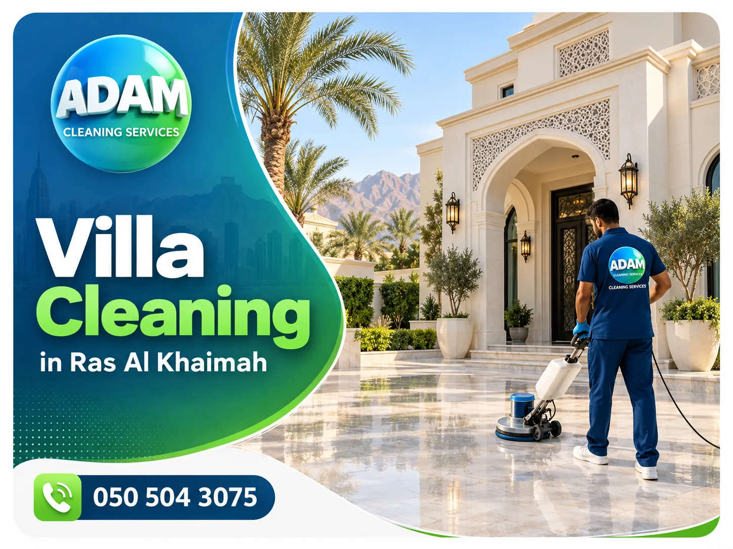 Completed Villa Cleaning in Ras Al Khaimah by Adam Cleaning Services