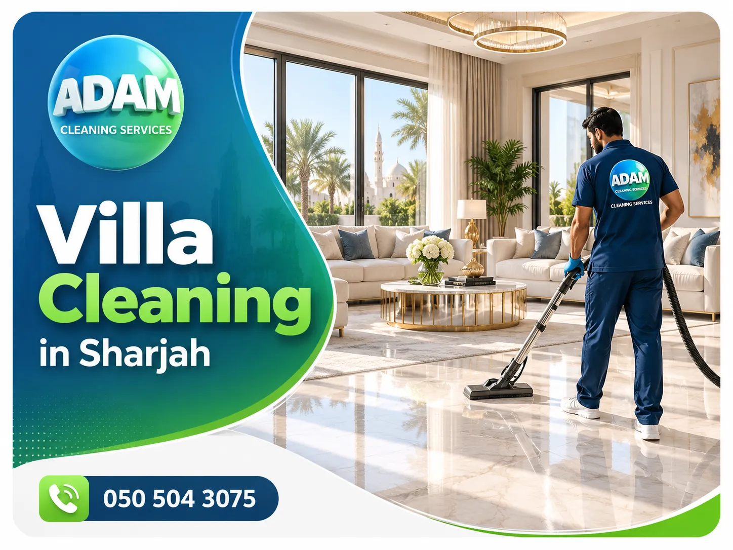 Deep Villa Cleaning in Sharjah by Adam Cleaning Services