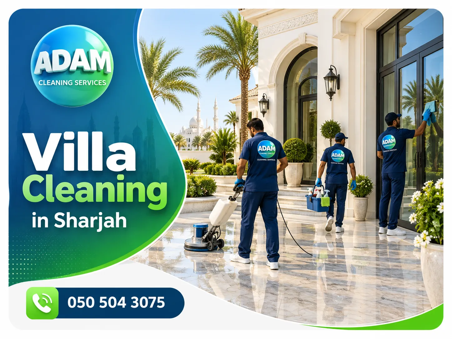 Professional Villa Cleaning in Sharjah by Adam Cleaning Services