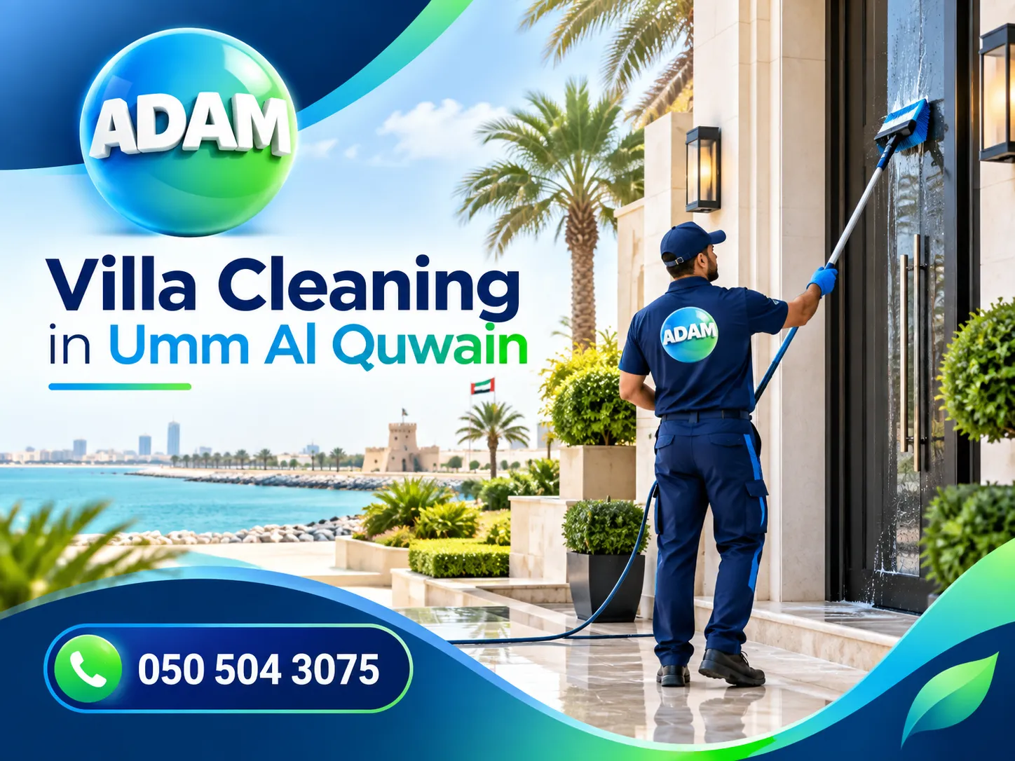 Professional Villa Cleaning in Umm Al Quwain inside a modern family villa