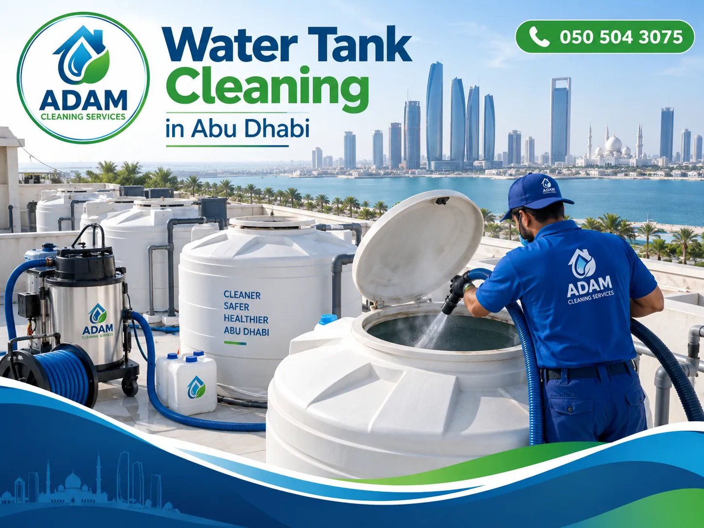 Professional Water Tank Cleaning in Abu Dhabi for residential homes and villas